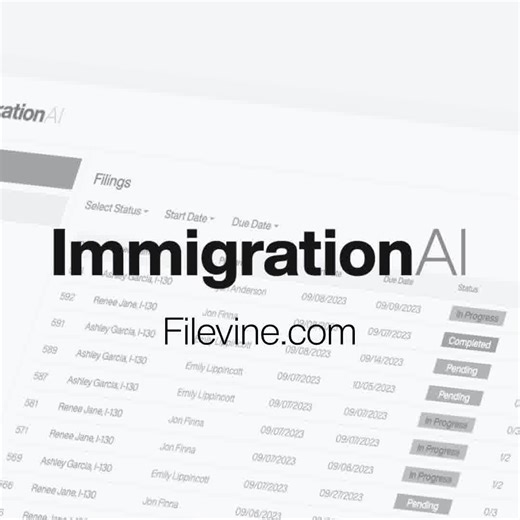 Automate USCIS Forms, track case statuses, and keep client communication all in one place with ImmigrationAI® | Filevine