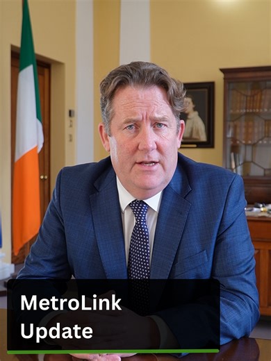 MetroLink is moving forward. Cabinet has approved the next stage of the tender process, with pre-qualification questionnaires to issue in February. With funding and planning in place, we’re progressing this transformational project for Dublin’s transport network 🚆