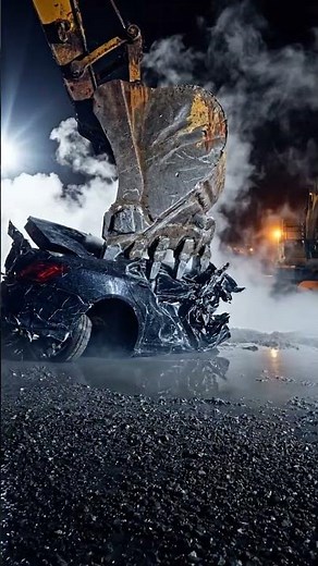 Massive Excavator CRUSHES Car in EPIC Destruction! 💥