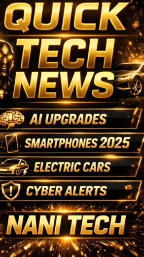 Tech News in 30 Seconds ⚡ AI, Smartphones & Electric Cars | Nani Tech #shorts #viralshorts #tech