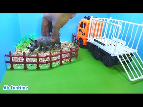 DIY Rhinoceros Toy Zoo Diorama 🦏 | Wild Animal Figures Mini World