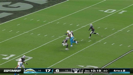 Herbert's 25-yard laser to Keenan Allen comes on fourth-and-2 play