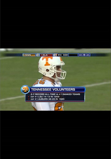 2009 Alabama vs Tennessee Football Blocked Kick