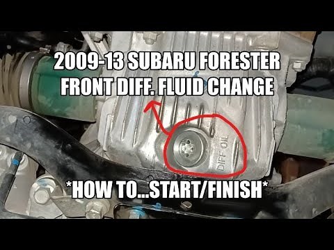 How to: Front Differential fluid drain/fill 2009-13 Subaru Forester
