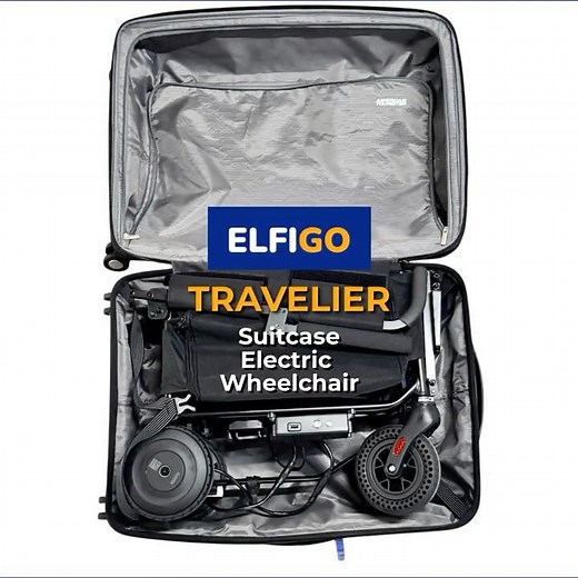 Travelier Suitcase Electric Wheelchair - Best for Families travelling with Frail Seniors