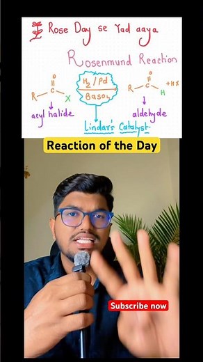 Rxn of the Day : Rosenmund Reduction reaction | #jee #neet #cet #bitsat