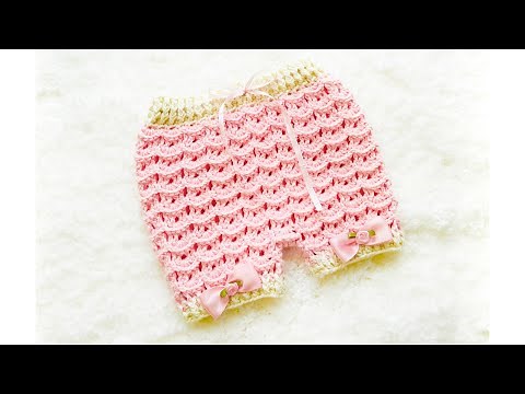 Easy crochet baby shorts VARIOUS SIZES by Crochet for Baby to match crochet baby dress