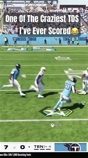 One Of The Craziest TDS I’ve Ever Scored😂 #nfl #madden #edits #shorts #funny