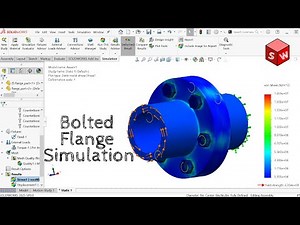 Solidworks Stress Analysis Using Bolt Connections in Flange Assembly