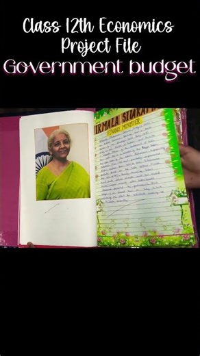 GOVERNMENT BUDGET PROJECT | Class XII | Class 12 Economics#ytshorts #class12 #cbse #shorts