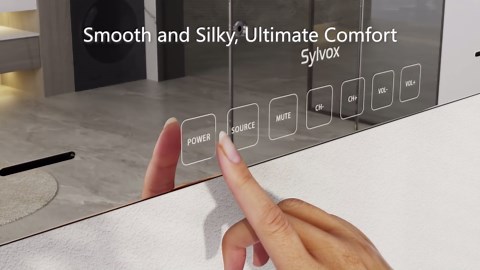 SYLVOX 19 inch Bathroom TV, 1080P Smart Mirror TV Google System NTSC & ATSC Tuner Support WiFi Bluetooth 500 nits High Brightness, IP66 Waterproof TV for Bathroom Bathtub Hotel Shower Spa (Wall Mount)