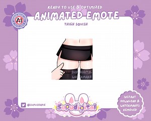 Thick Thighs Lewd Twitch Emote Maid Kawaii Anime Girl Emotes: Discord/youtube/kick Emoji Streamers - Etsy
