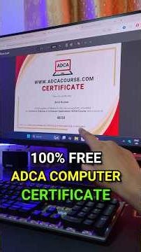 ADCA Computer Course With Free Certificate #adca #laptop #computer #pc #course #shorts
