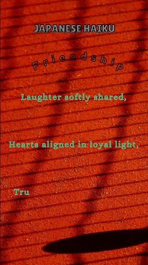 Japanese Haiku Poem | Friendship