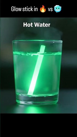 Glow Stick in Hot vs Cold Water 💡 | #experiment #shorts