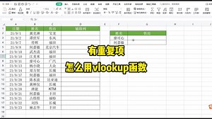 表格中出现了重复项，如何用vlookup函数把全部结果都匹配出来呢