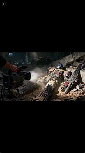 How they filmed Transformers getting destroyed #transformers #vfx #shorts #viral