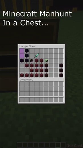 Minecraft Manhunt In a Chest #minecraft #meme