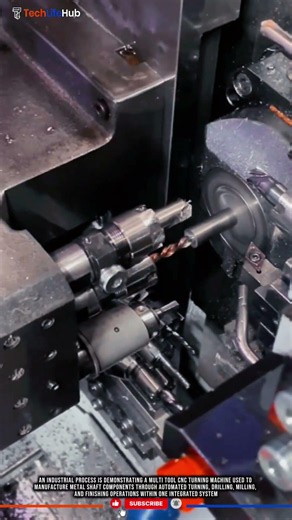 Innovation Multi Tool CNC Turning Machine for Precision Metal Shaft Manufacturing #tech