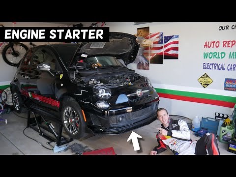 FIAT 500 ENGINE STARTER LOCATION REPLACEMENT EXPLAINED, FIAT 500 ABARTH STARTER