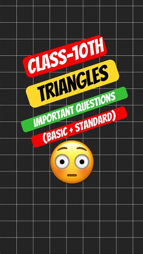 Triangles | Important Questions | NCERT Class10th #shorts #triangles #maths