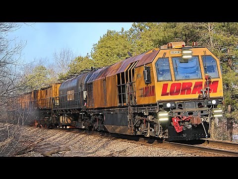 Rail Grinder Starts FIRE, RAILFAN Puts it Out! All About the LORAM Grinder, D&H Northend