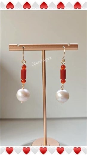 Easy-to-Make Earrings: Pearl and Crystal Earring Tutorial #earrings #bisutería #pendant
