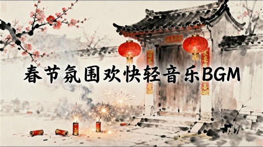 春节氛围｜欢快轻音乐BGM｜喜庆但不喧闹｜1小时循环｜Joyful Light Instrumental BGM (1 Hour Loop)
