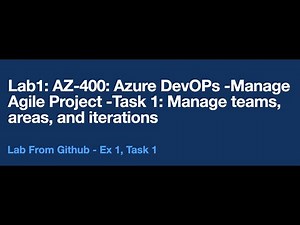 Lab1: AZ-400: Azure DevOps -Manage Agile Project -Task 1: Manage teams, areas, and iterations
