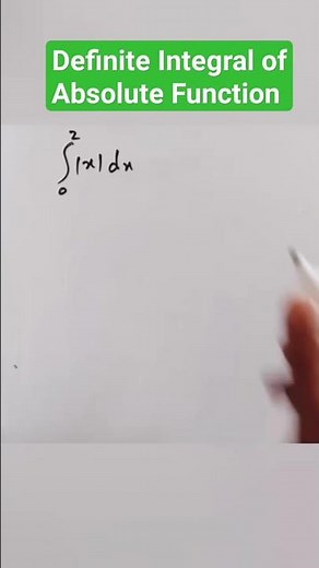 Definite Integral of Absolute Function