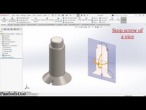 Stop screw of a vice | Tutorial SolidWorks | PaolodiDio