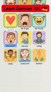 Emotions in German 🇩🇪 Easy German For Beginners 🇩🇪 . . .#Deutschlernen #GermanAlphabet #LearnGerman #DeutschfürAnfänger #DeutschmitChanée #AlphabetDeutsch #DeutschTikTok #germany #personalgrowth #love #socialmedia | Learn German 101