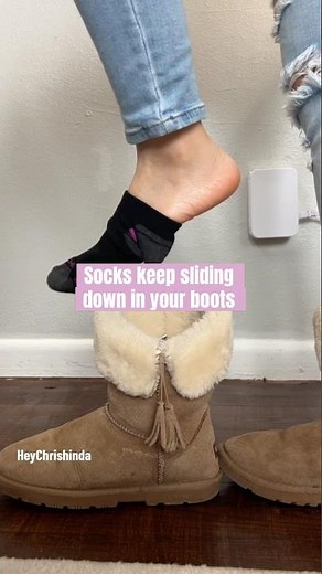 Socks keep sliding down inside your boots? Try this!