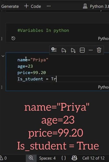 What is a Variable in Python? | Python Basics for Beginners 🐍#PythonForBeginners #PythonVariables