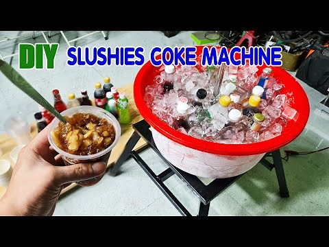 How to make a Slushies Coke Machine at home - Self Freezing Drinks - Street Food Thailand
