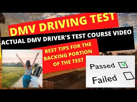 Backing Up Tutorial - DMV Driving Test Tips REVERSING IN A STRAIGHT LINE Along a Curb Training Help