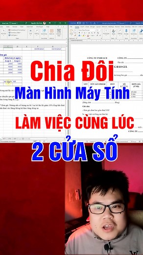 cách chia đôi màn hình máy tính - cách làm việc song song 2 cửa sổ công việc #minhlakhoa #khoatinhoc #tinhocvanphong #meotinhochay #TipsPC | Mình Là Khoa