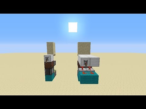 How to build 1x2 and 2x2 Gravity/Sand doors Minecraft 1.16