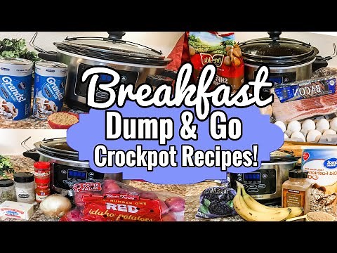 4 DUMP & GO CROCKPOT BREAKFAST IDEAS | SIMPLE & TASTY SLOW COOKER RECIPES | JULIA PACHECO
