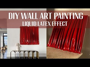 DIY WALL ART PAINTING (liquid latex or silicone sheets effect)