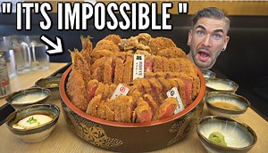 149K views · 4.6K reactions | THEY SAID IT COULD NOT BE DONE… It was so hard everyone said it was a scam, it was impossible, the restaurant even said they would make it smaller as professional eater and Amateur alike could not beat this GIANT (Fried Steak, Fried Fish & Fried Chicken) Katsu Challenge | Joel Hansen - Model Vs Food | Facebook