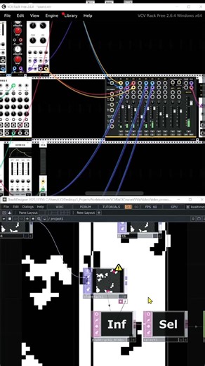 From voltage to visuals 🤯 A quick demo of VCV Rack meeting TouchDesigner, join the upcoming course with @levoxtrip to explore modular systems for visual minds. Link in Bio #vcvrack #modularsynth #audiovisual | The NODE Institute