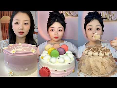 ASMR Soft Cake 🍰Sweet Cream Cake Eating Challenge | Dessert Mukbang | Relaxing Sounds Sweet food