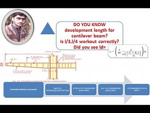 development length for negative or cantilever beam ACI approach