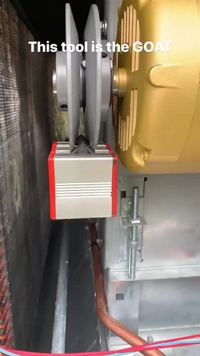 A Must have for aligning pulleys #satisfyingvideo #hvac #work #fyp