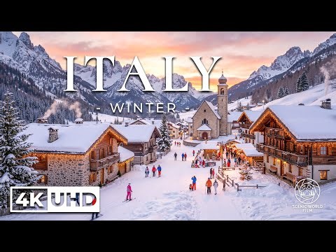 Italian Alps 4K Winter☃️Snow-Capped Dolomites, Alpine Valleys & Timeless Mountain Landscapes