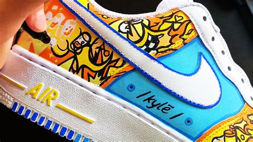 24 Hour Doodle Art on Custom Air Force 1