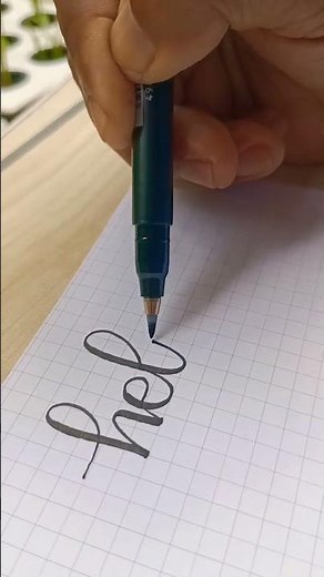How to write hello in calligraphy #shorts