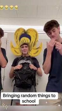 Brining Random Objects To School 🤣 #shorts