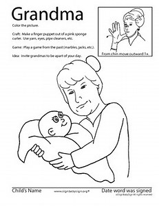 Free ASL How to sign Grandma (Grandparent Day)